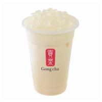 Green Milk Tea With White Pearl · included White pearls