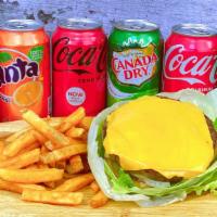 Bmcb Burger Combo · Bunless Meatless  Cheeseless Burger + French fries + can of soda. :)