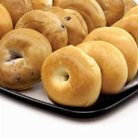 Mini Plain Bagel · Made from flour, water, yeast, sugar and salt. No chemicals or preservatives added.