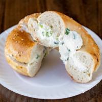 Scallion Cream Cheese Bagel · 