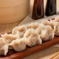 韭菜鲜肉 / Leek ’N Pork Dumplings · Choices of boiled or pan fried.