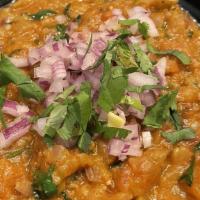 Pav Bhaji · Gujarati spiced vegetable mash (cauliflower, eggplant, potatoes, tomatoes, onions, bell pepp...