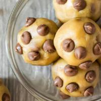 Cookie Dough & Peanut Butter Protein Bites · Sweet bites of cookie dough and peanut butter.