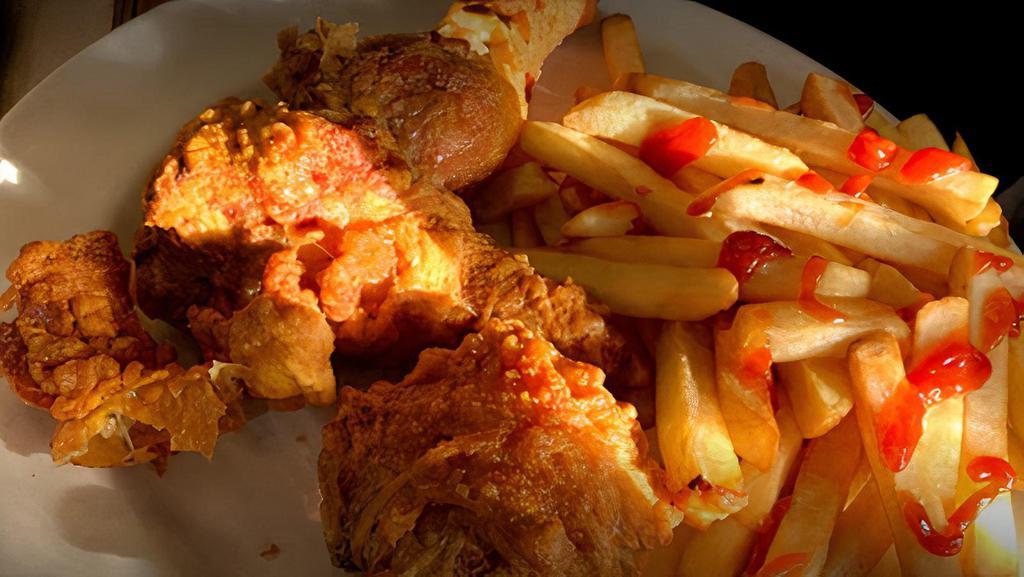 Fried Chicken With Fries · 