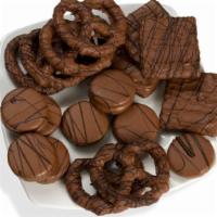 Scrumptious Snacks Assortment · Assortment of 17 decadent gourmet snacks for sharing. Bavarian pretzels, OREO® cookies and G...