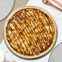 Bbq On Cue Pizza · (Vegan) Barbecue sauce, vegan cheese, marinara, chopped garlic, and fresh basil baked on a h...
