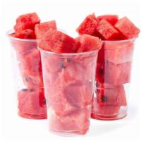 Watermelon Fruit Cup · Freshly sliced watermelon, ready to eat.