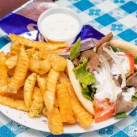 Gyro Value Meal · Includes sandwich and Greek fries. Includes yogurt dipping sauce for fries.