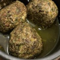 Labneh Balls · Strained organic yogurt, olive oil, fresh mint, za’atar.