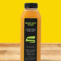 Mango Mint Splash · Homemade mango nectar with mint leaves and a splash of lemon juice.