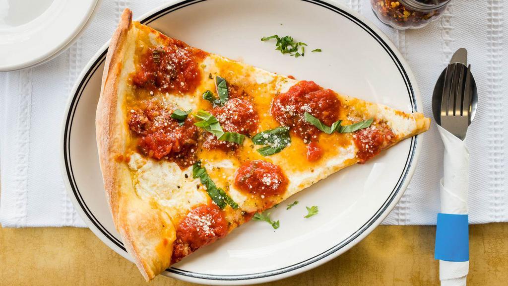 Margherita Slice · Tomato sauce with fresh mozzarella slices