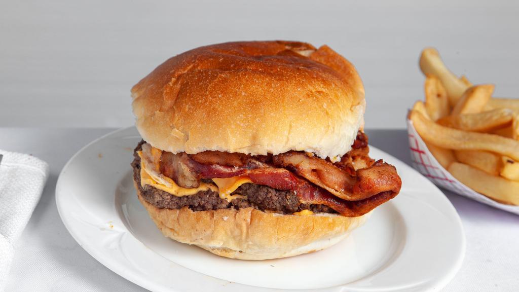 Danny Double Burger · Double Patties, double cheese, double bacon - 