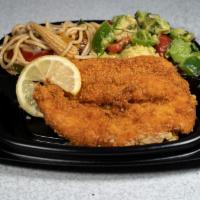 Fried Chicken Cutlets Lunch Box · Fried chicken cutlets with 2 sides you chose