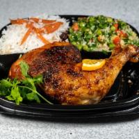 Roasted Chicken Leg Lunch Box · Roasted chicken leg with 2 sides you chose