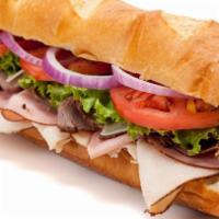 Roseland Supreme Sandwich · Roast beef and turkey, cheddar cheese, lettuce, tomatoes and mayo.