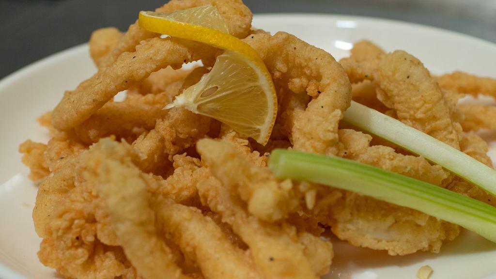Fried Calamari · Fresh calamari deep fried and seasoned. A favorite seafood starter