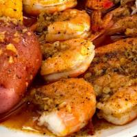 Shrimp (Head Off) · Served with corn and potatoes. Option to add more items