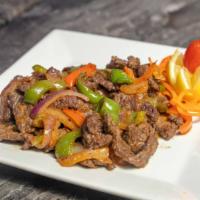 Pepper Steak  · Stir-fried steak with peppers
