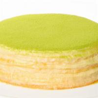 Md Green Tea Mille Crepes · Fine green tea powder is infused into every element of our delicate Green Tea Mille Crêpes, ...