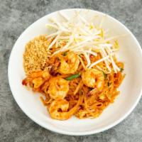 Pad Thai · Thin rice noodles, egg, bean curd, bean sprout and peanut.