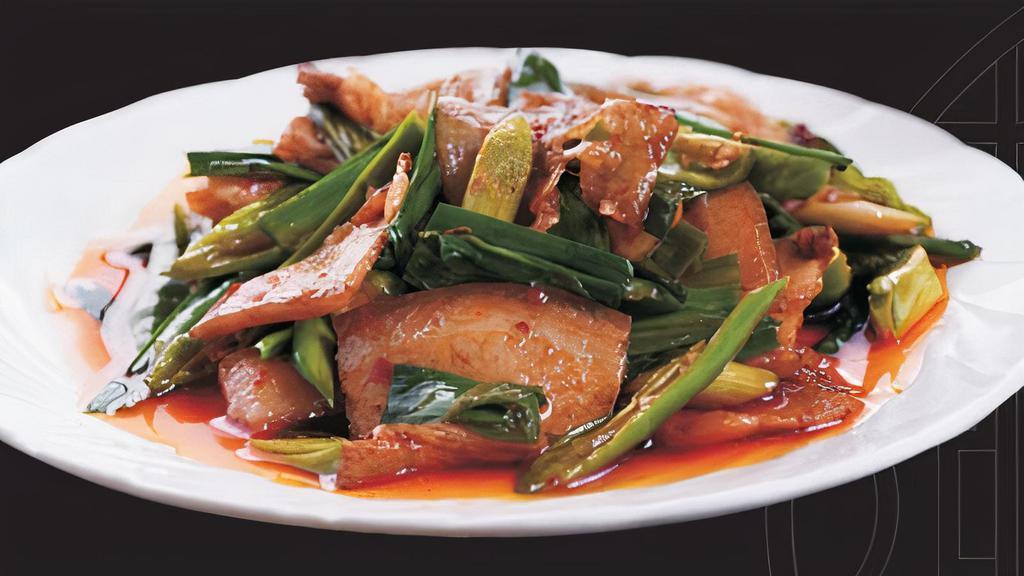Szechuan Double Cooked Belly 四川回锅肉 · Mild. Can Be Done Non-Spicy.