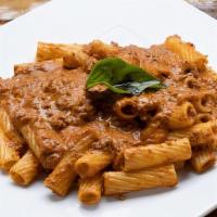 Penne Bolognese · Ground beef, fresh tomato, touch of cream.