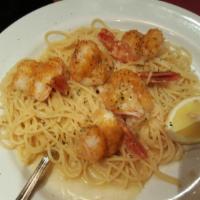 Sal'S Shrimp Oreganata · Jumbo shrimp with seasoned bread crumbs, white wine and garlic sauce.