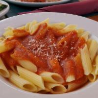 Penne · With tomato, marinara or butter sauce.