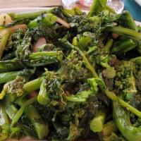 Broccoli Rabe · Gluten-free. Sautéed in garlic and oil.