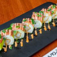 Red Fantasy Roll (Raw) · Sushi rice, soy paper, shrimp tempura, avocado, spicy tuna, tobiko, scallion, teriyaki sauce...