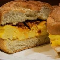 Bacon & Egg Sandwich · Made with 2 eggs.