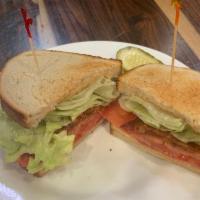 Blt Sandwich · Bacon, lettuce, tomato and mayo on toast.