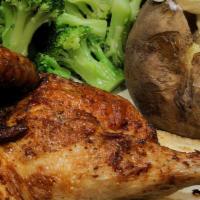 1/2 Roast Chicken Dinner · Served with 2 sides and pita bread.