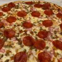 Ssd Supreme New York Style Pizza · A delicious blend of meats and veggies.