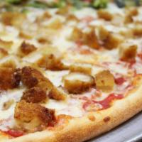 Chicken Parmesan Pizza · Chicken cutlets, tomato sauce and mozzarella