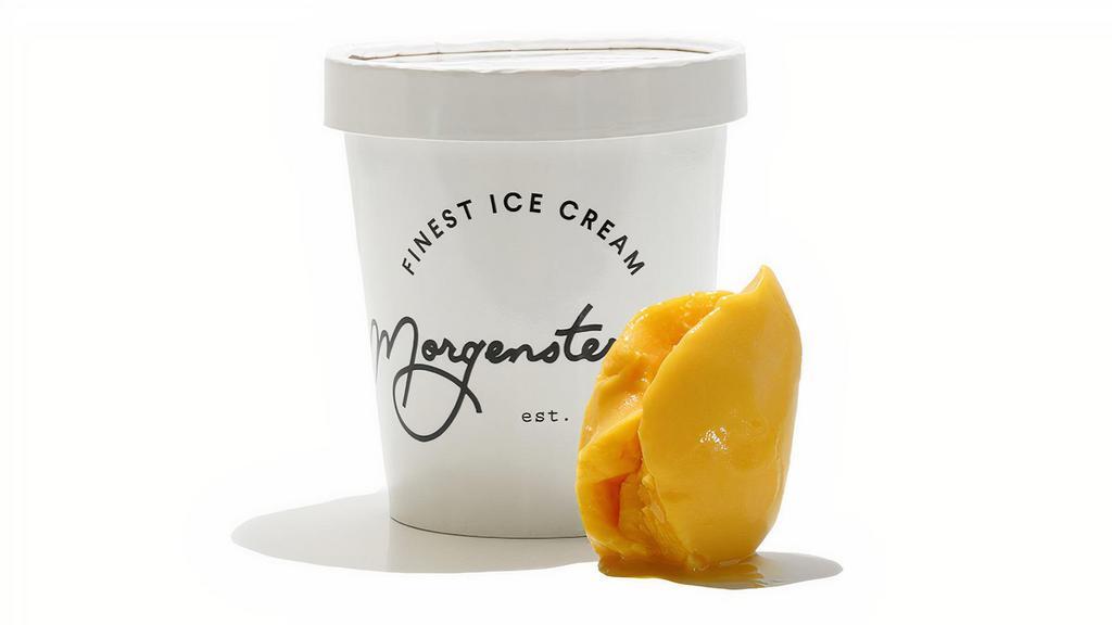 Passion Fruit Sorbet · Passion fruit is a tropical fruit, about the size of a lemon with very bright acidity.  This sorbet is super tart and refreshing.   Vegan.


INGREDIENTS:
Passion Fruit Puree, Sugar, Water, Salt


ALLERGENS: