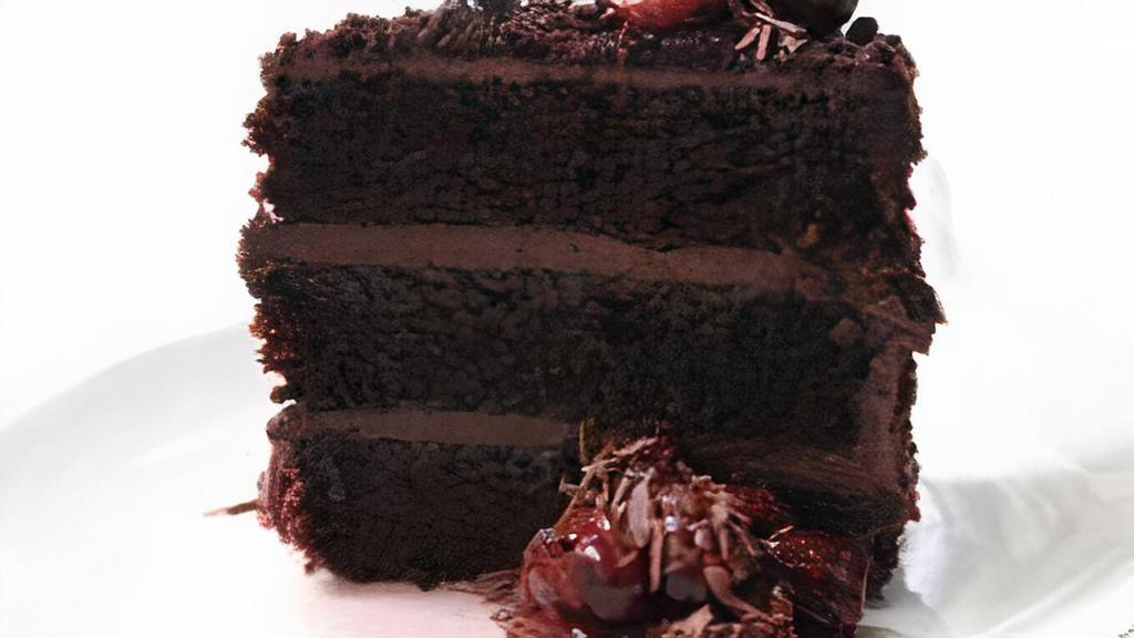 Chocolate Cherry Layer Cake · Chocolate Cherry Layer Cake, amarena cherries, chocolate pudding, ganache buttercream