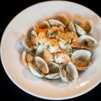 Linguine Pescatore · Jumbo shrimp & littleneck clams in our famous extra virgin olive oil & garlic white wine sau...