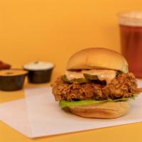 Original Chicken Sandwich · Cajun spiced fried chicken topped with lettuce, pickles, and our signature Crack Sauce.