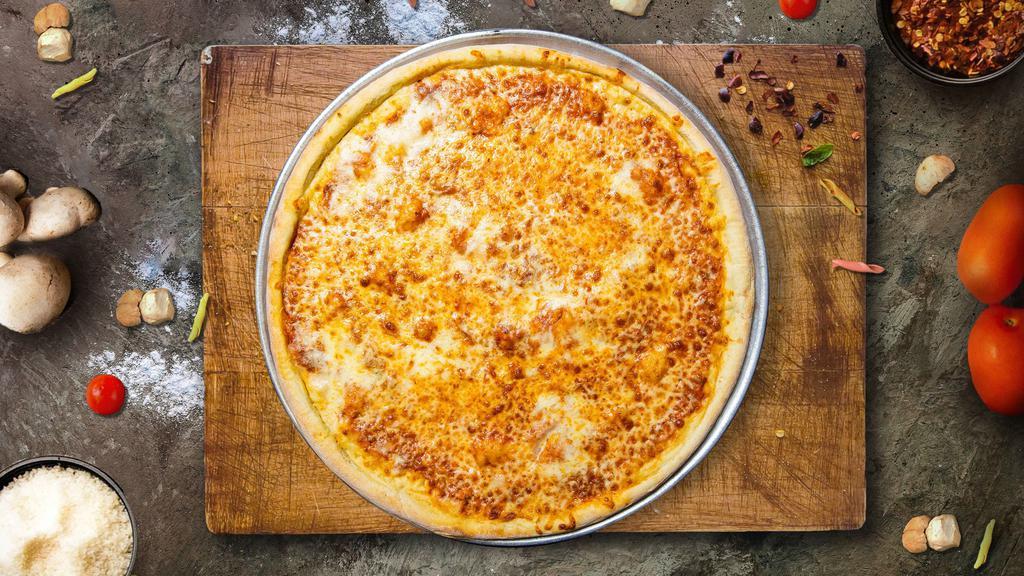 Bee'S Cheese Pizza · Fresh tomato sauce, shredded mozzarella, and extra-virgin olive oil baked on a hand-tossed dough.