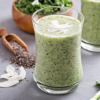 Coconut Lime Green Smoothie · Fresh smoothie made with coconut water, lime juice, kale, mango, banana, shredded coconut an...