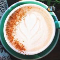 Dandelion Root Latte · Toasted dandelion root powder with 10 oz. of milk. An herbal, caffeine-free alternative to c...