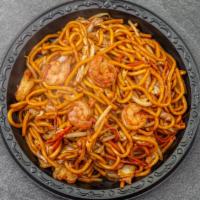Shrimp Lo Mein  · Served with pork fried rice and egg roll.