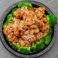 Sesame Chicken · Tender chunky chicken meat, marinate, and fried till crispy, served with sesame sauce.