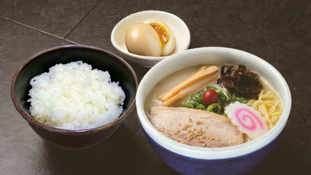 E Combo - Rice · It comes with 1 ramen (regular style) and a flavored egg (soy sauce flavor).