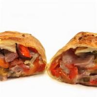 Sausage Roll · Italian Sausage with tri colored peppers, onions and cheese
