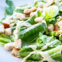 3) Chicken Caesar Salad · Romaine, parmesan cheese, croutons, caesar dressing.