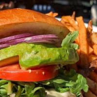 California Burger · Avocado, tomato, red onion and choice of cheese.
Our beef  burgers are 8 oz. certified Angus...