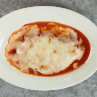 Chicken Parmigiana · Served with your choice of side.