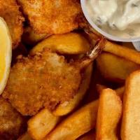 Shrimp W Fries · Fried Shrimp Served with Steak-Cut French Fries